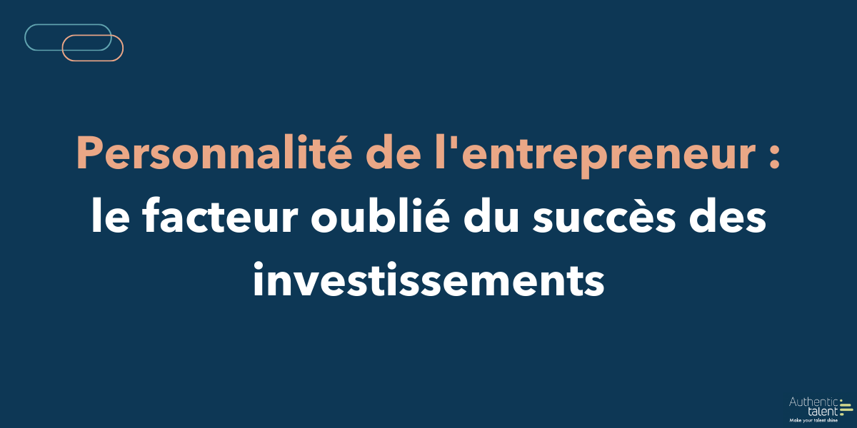 Personnalité de l'entrepreneur